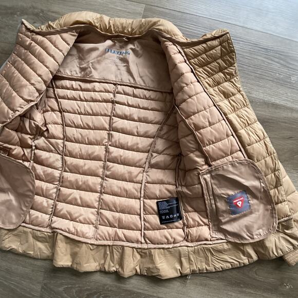 Bernardo Quilted Puffer Jacket Women Sz XS Tan Prima Loft Lightweight - Picture 3 of 12